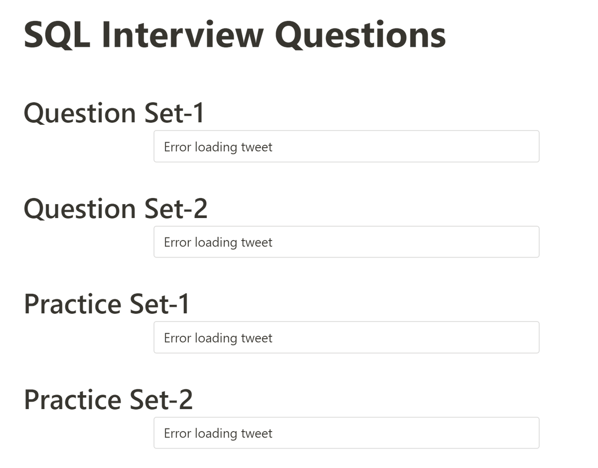 TutorSql's tweet photo. @swapnakpanda I'm encountering an error when attempting to load the SQL page. https://t.co/vxKZSTxl1h
