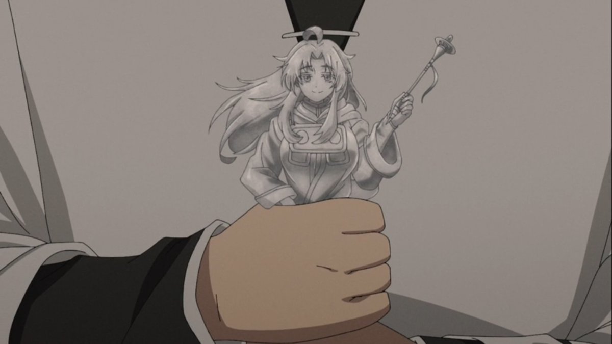 steIIarevue's tweet photo. Rudy sculpted a gender-bend figure of himself 😭 Girldeus is real 😳 Even the tear mole 😹

#MushokuTensei #無職転生 https://t.co/xLafyrl99t