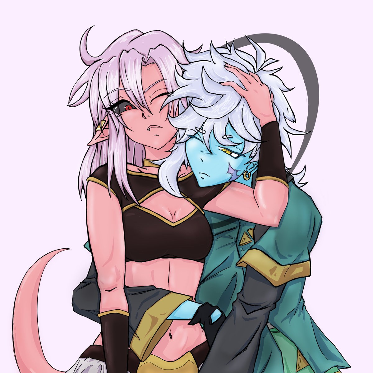 MajincalGirlS's tweet photo. Sesame and Kijoshu! 

Kijoshu: Ow... Good morning...
Sesamo: Shut up and say hello. It's already night!
.
.
.
#dragonball #dragonballz #dragonballsuper #dbz #dbs #dragonballoc #dbzoc #dbsoc #dboc #majinoc #majinsesamo #angelkijoshu https://t.co/fWio9hAxtW
