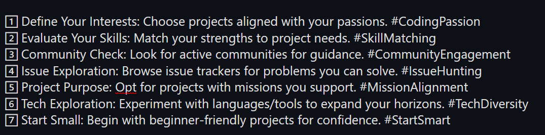 geekharsh2004's tweet image. 🔍 Seeking the right #OpenSource project to dive into? Here's a compass to steer you in the right direction.🚀 Embark on your #OpenSource journey armed with knowledge and curiosity!
#ContributorGuide #FindYourProject #CodingCommunity #TechExploration