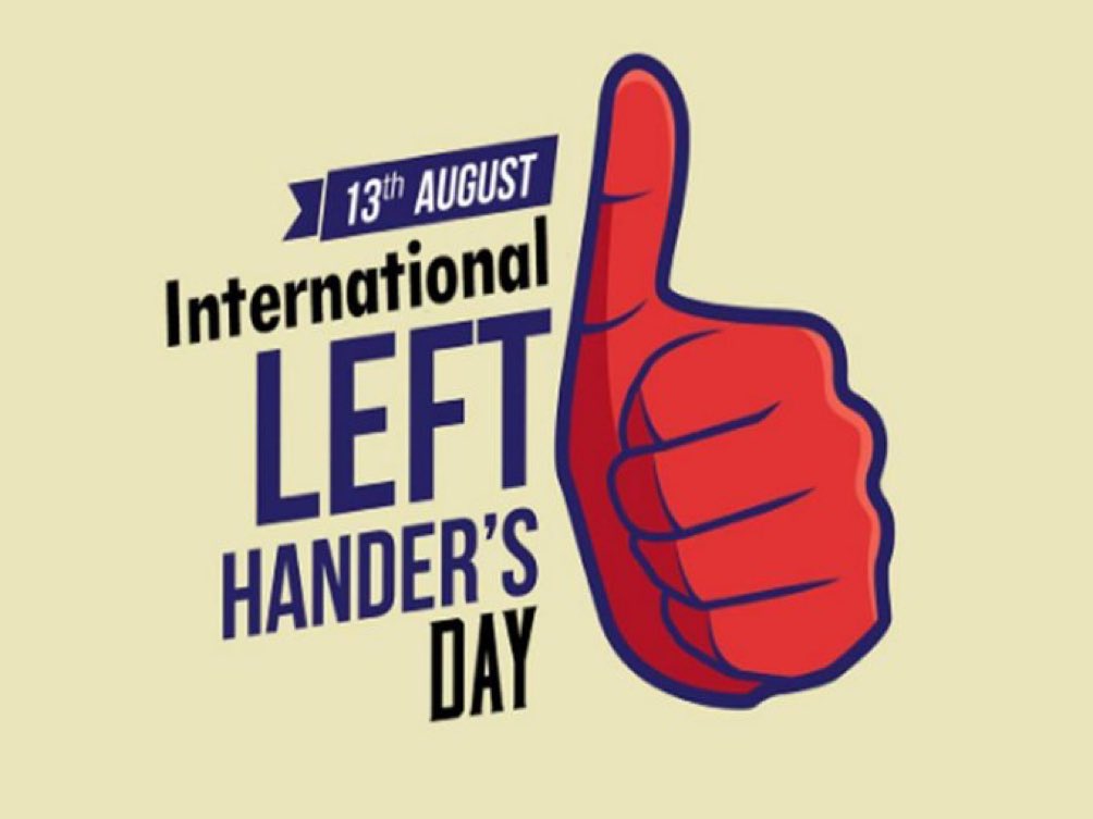 Happy #LeftHandersDay to all my fellow left-handed people! 👍🏼