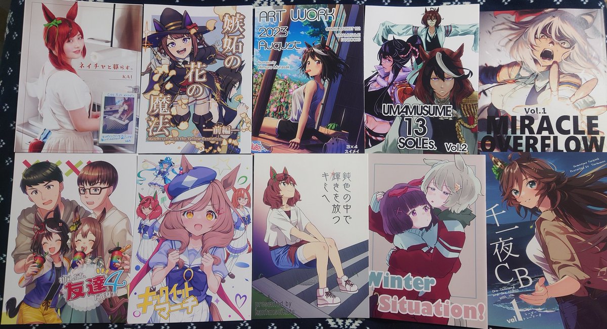 戦利品報告!後編!! 素敵な本をたくさん買えて大満足なのら💕 蒸し暑くてベタベタでめっちゃ疲れたけどそれを余裕で上回るくらい楽しい時間を過ごせました! ありがとうございました!!