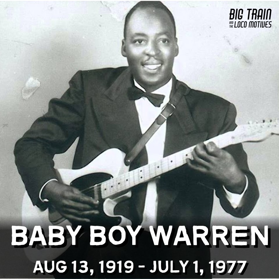 HEY LOCO FANS - Happy Birthday to blues singer and guitarist Baby Boy Warren who was born this day in 1919. He was a leading figure on the Detroit blues scene in the 1950s.  

#Blues #BluesMusic #BigTrainBlues #BluesHistory #Detroit #DetroitBlues #Memphis #MemphisBlues