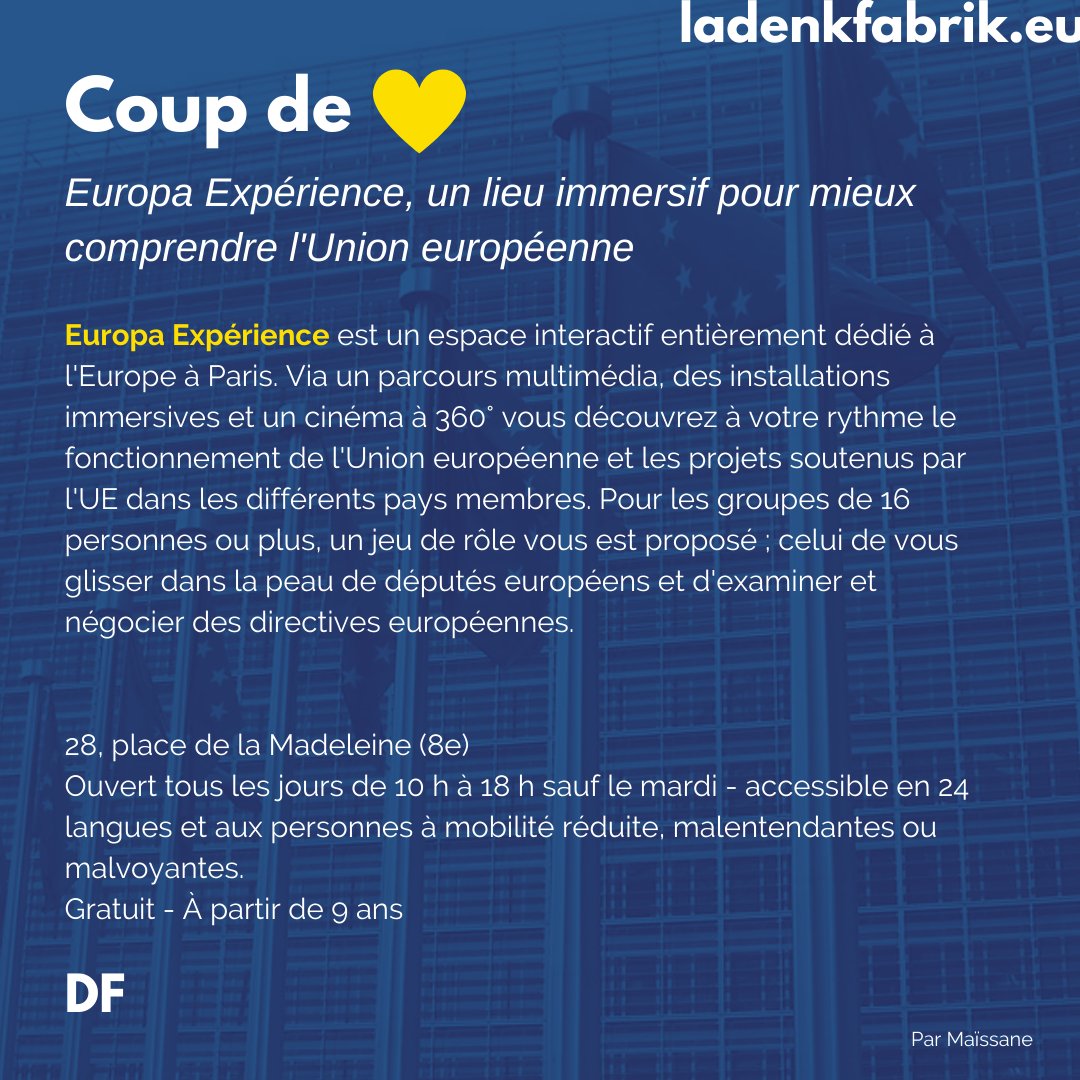 ladenkfabrik's tweet photo. 🇫🇷Cet été, pour le DimanchEU, nos rédacteurs nous font découvrir leurs coups de coeurs!

🇩🇪Diesen Sommer, beim DimanchEU, lassen uns unsere Redakteure ihre Herzensfavoriten entdecken! https://t.co/1uydl3A7zX