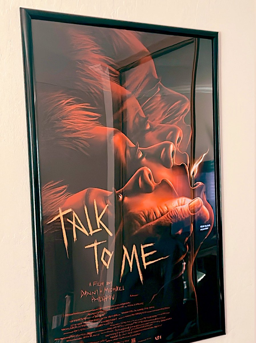 Got my print from @a24 for the movie #TalkToMe! It looks absolutely amazing! I think there’s some left to get! Only 1000 of them! Well worth it! Also it’s huge and wonderful! I love this movie so much!!!