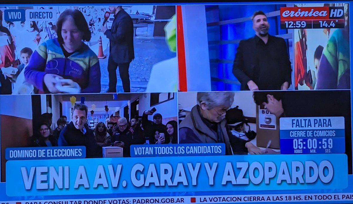 El búnker de Crónica... Reparten choris. Unos genios.