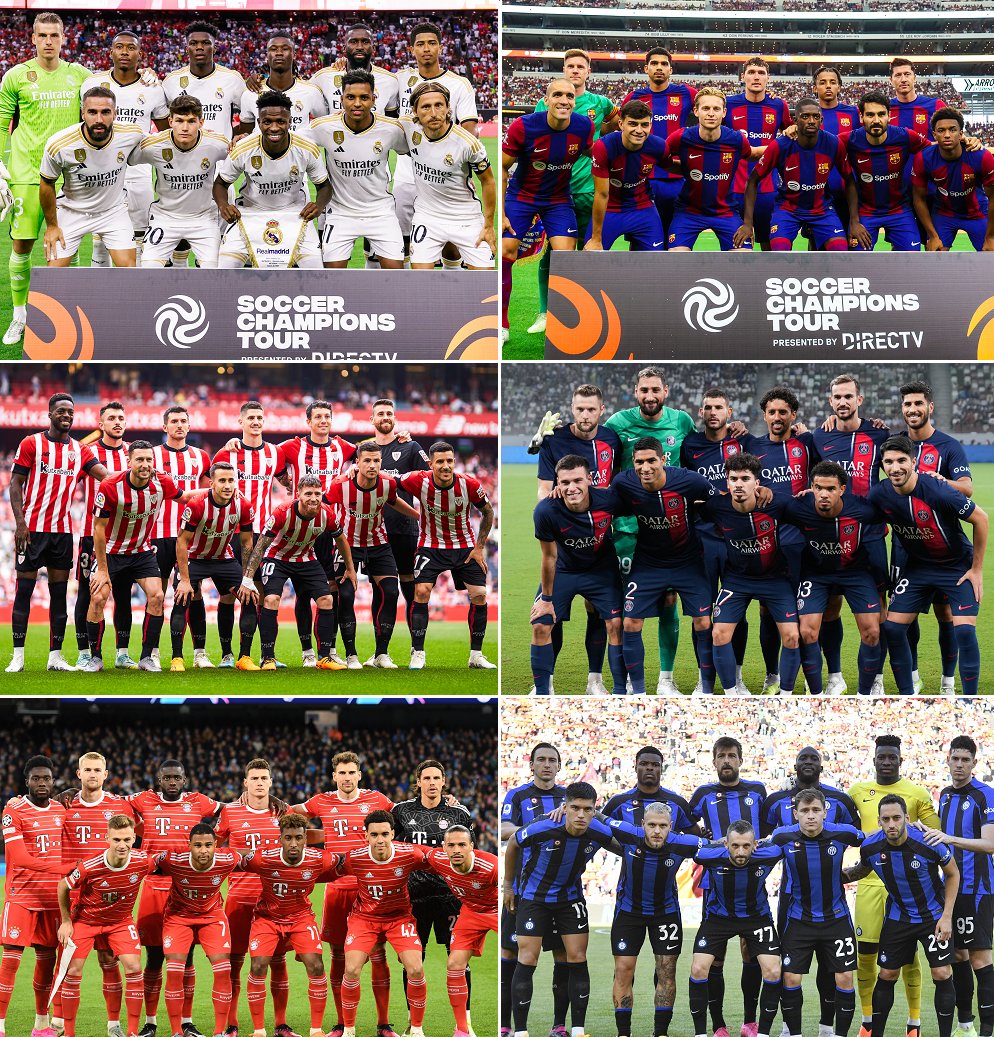 Footballtweet's tweet photo. Only 6 clubs in the 5 major leagues have never been relegated in their entire history 🔥

🇪🇸 Real Madrid, Barcelona, Bilbao
🇫🇷 PSG
🇩🇪 Bayern Munich
🇮🇹 Inter https://t.co/UvfpxYUxyv