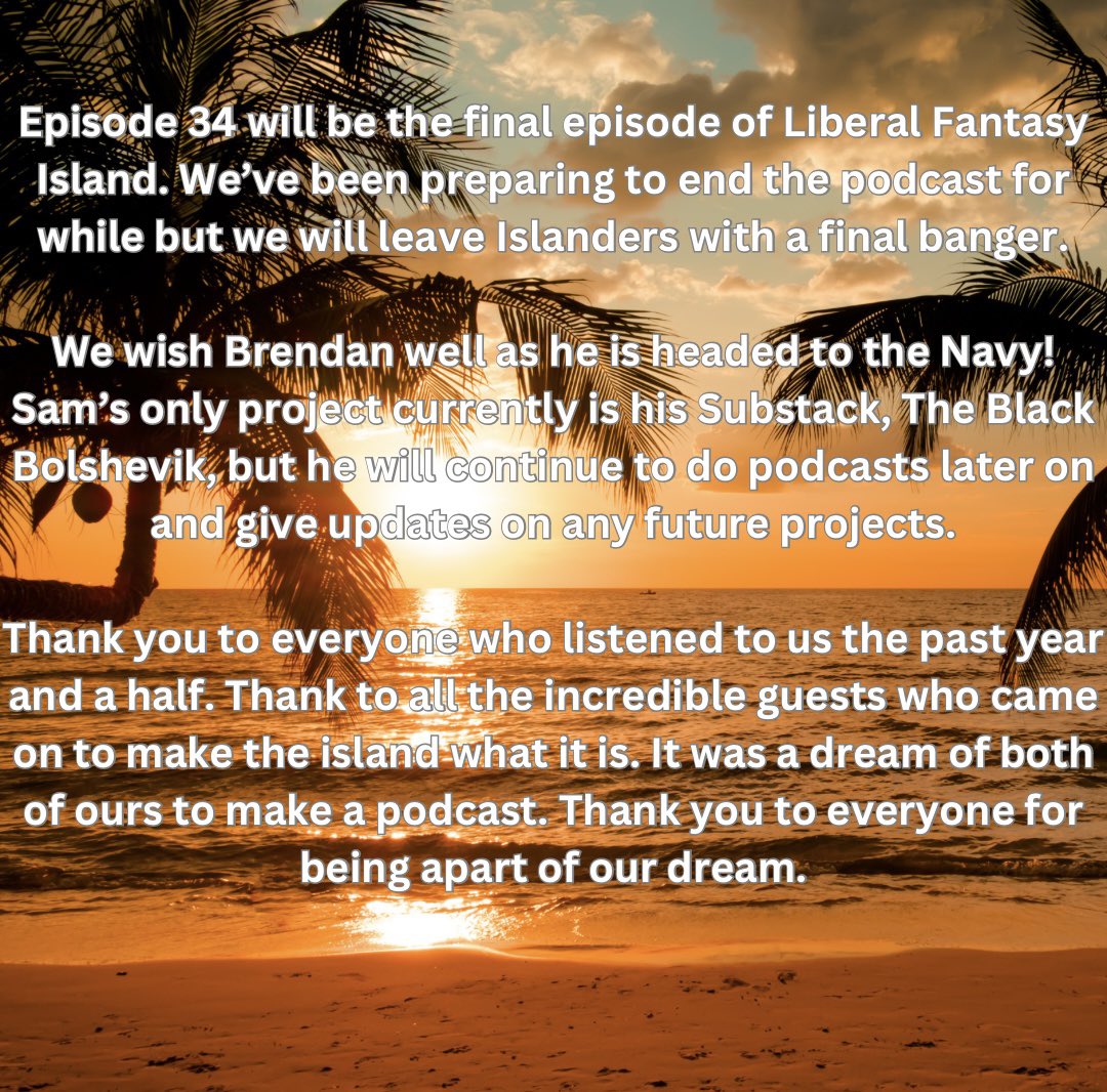LibFantasyPod's tweet photo. It’s been real islanders!👋🏽🌴 https://t.co/Q00jzILLvr