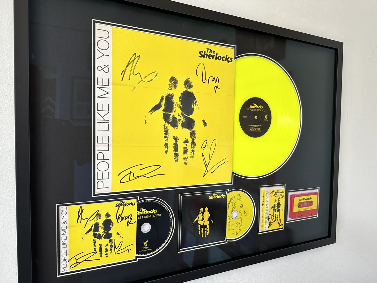 easyframeUK's tweet image. Our customer @SarahDent70 is very pleased with her @TheSherlocks framed vinyl, cd and cassette 🤘🏻🤘🏻🤘🏻