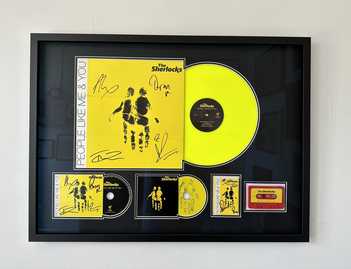 easyframeUK's tweet image. Our customer @SarahDent70 is very pleased with her @TheSherlocks framed vinyl, cd and cassette 🤘🏻🤘🏻🤘🏻