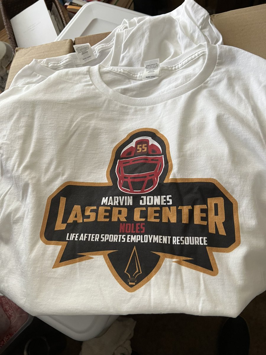 👀 New swag shipment. On sale soon! Proceeds to benefit the Marvin Jones LASER Center. #FsuTwitter #FsuNil #LASER #Legend #FsuFootball #FsuAthletics