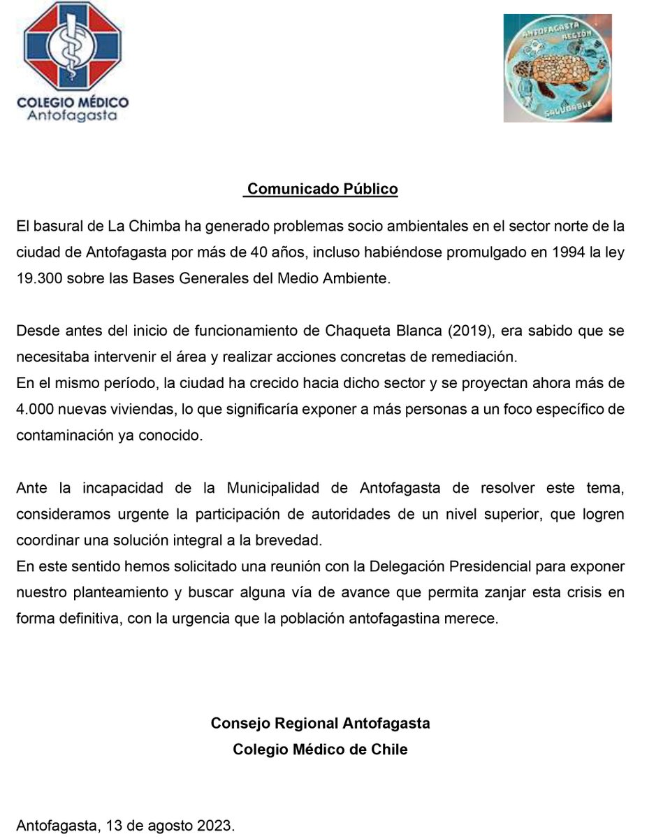 Colegio Médico Antofagasta tweet media