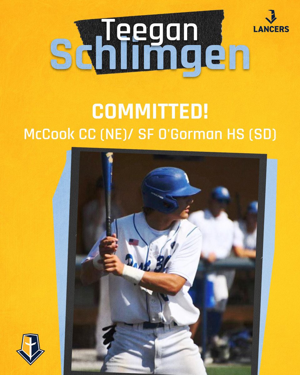 Lancer Fans, welcome Teegan to Mount Marty! Teegan is another strong addition to this recruiting class and we are excited to get him on campus! #MountUp