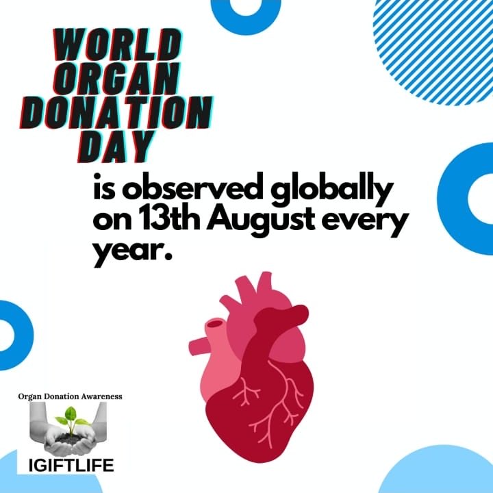 Did you know? Organ donation is a noble act that is celebrated across the globe on 13 August every year to mark the sanctity of the noble cause.
#organdonation #organdonationday #igiftlife #13August