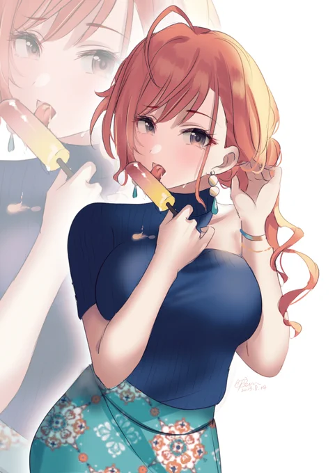 #有栖川夏葉溶けるのが早すぎるアイス 