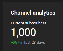 Our rollercoaster channel has just hit 1000 subscribers!! ❤️

I'm looking forward to posting more long-length videos in the upcoming weeks, we truly are on the path to YouTube partner now! 😀🎢