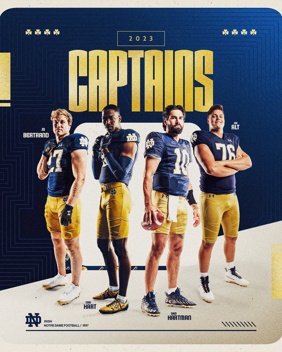 Led by the strong. Our 2023 Captains #GoIrish☘️