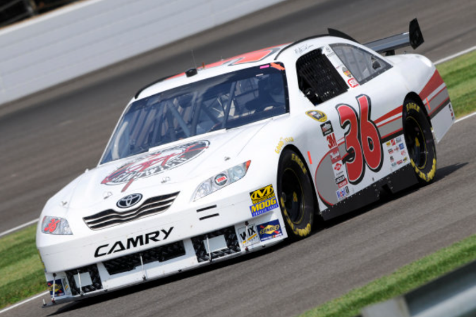 (<a href="/MSTheGunslinger/">Mike Skinner</a> #36 Guy Fieri Knuckle Sandwich Toyota, Ran In The 2009 Allstate 400 at the Brickyard Completing 35 Of 160 Laps (Transmission) Finishing 41st, Earning $141,925, at <a href="/IMS/">Indianapolis Motor Speedway</a>)