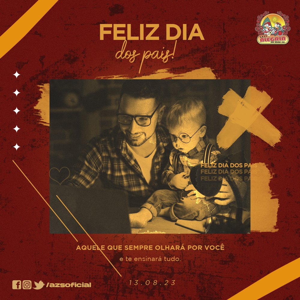 azsoficial's tweet photo. Neste Dia dos Pais, desejamos a todos os pais da nossa comunidade muita alegria e amor! 🎉👨‍👧‍👦 #AlegriaDaZonaSul #DiaDosPais #Samba #Família https://t.co/js08RVMwXy