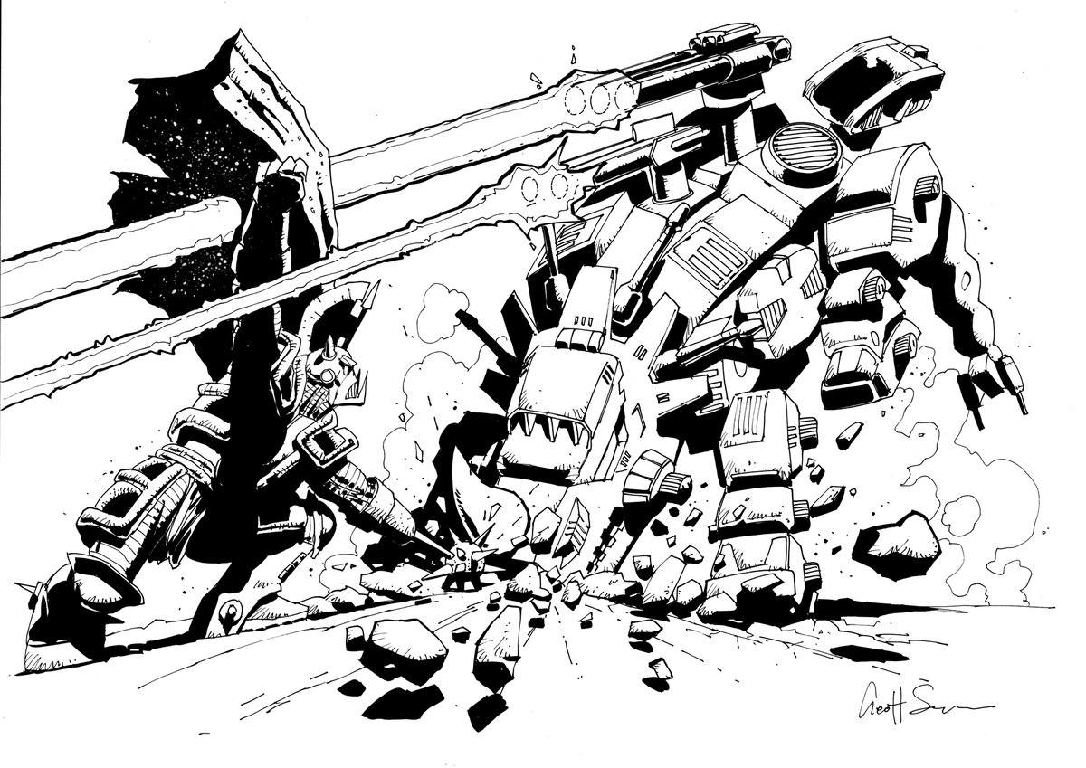 geoffsenior4's tweet photo. Commission- Death's Head v Redhorn.
https://t.co/PuYGVsxU0J
#deathshead #redhorn #transformers #ZOIDS https://t.co/TNf25g82oX