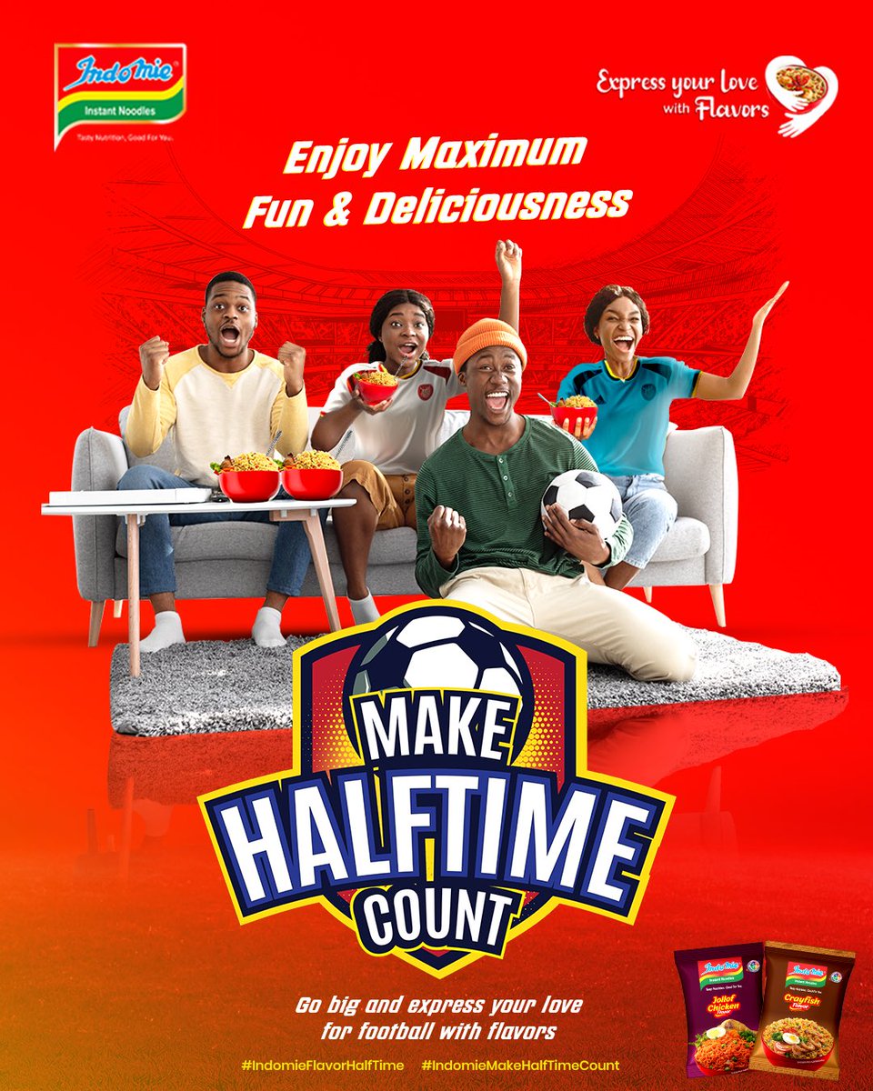 IbkSports's tweet photo. The Premier League season is here and we are making halftime count with the Indomie flavors.🍝🤤

Which of these do you prefer for CHE vs LIV halftime enjoyment, the Crayfish or Jollof flavor?

It’s surely going to be a "delicious" PL season.😁

#IndomieMakeHalfTimeCount
#CHELIV https://t.co/iCaYcJvfjg
