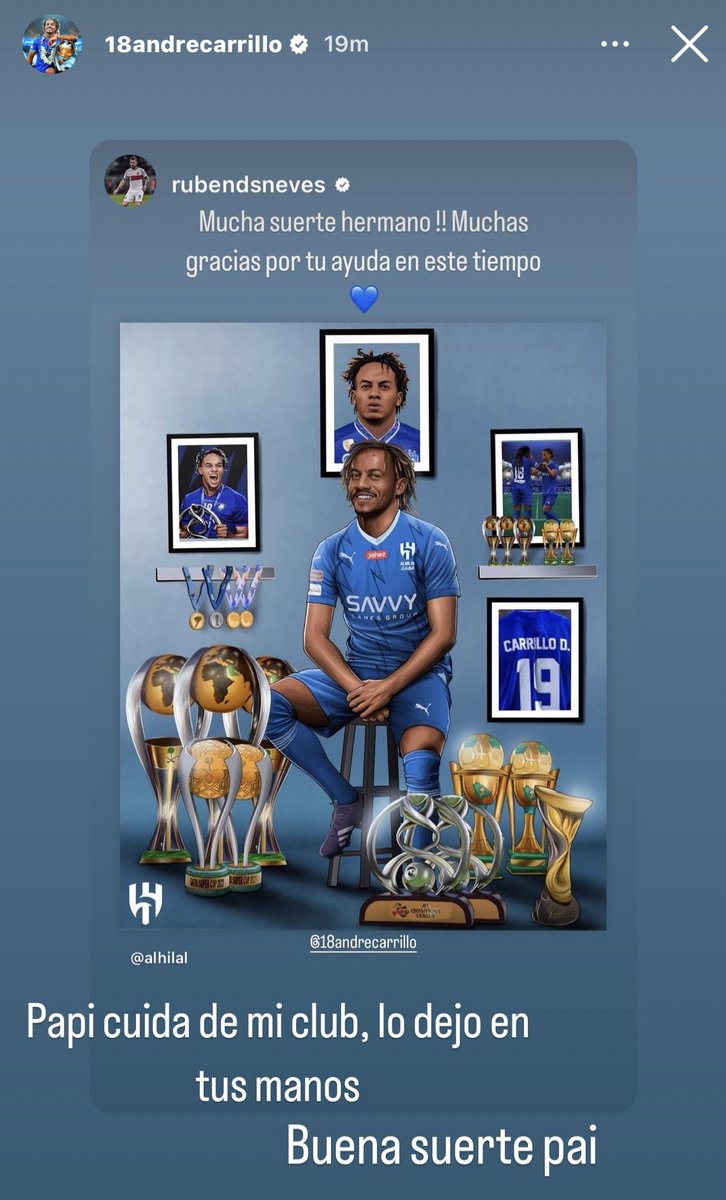 hilalstuff's tweet photo. 🎙️ كاريلو لروبن نيفيز: 

أعتني بفريقي لقد تركته بين يديك 😢😢😢💙 https://t.co/gTjJbtUN3A