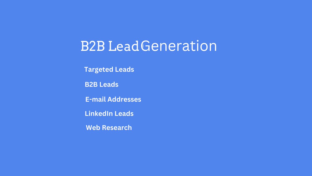 ShelinaBeg43442's tweet photo. B2B Lead Generation services are essential for the growth of your business.
Thank you.
#b2bleadgeneration #leadsgeneration #businessleads #leadgeneration #b #bleadgeneration#bmarketing #bsales #digitalmarketing #emailmarketing #marketing #business #listbuilding #webresearch https://t.co/17lnmpNfAm