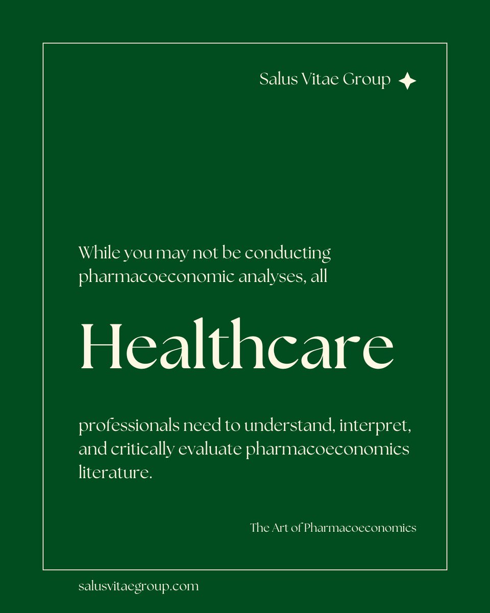 While you may not be conducting #pharmacoeconomic analyses, all healthcare professionals need to understand, interpret, and critically evaluate pharmacoeconomics literature. #outcomesresearch #TwitteRx #econeval