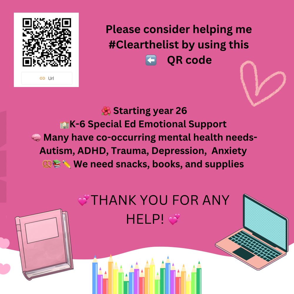 <a href="/BwcDeals/">BwcDeals</a> I get to teach social skills in #SpecialEducation
It’s a vital component of their learning, in addition to math,ELA,PE, etc
Mainly bc they struggle w/pro-social relationships &amp; emotion regulation
Please help me help them🫶🏻#clearthelist
#MentalHealthMatters
amzn.to/3eyuTWs