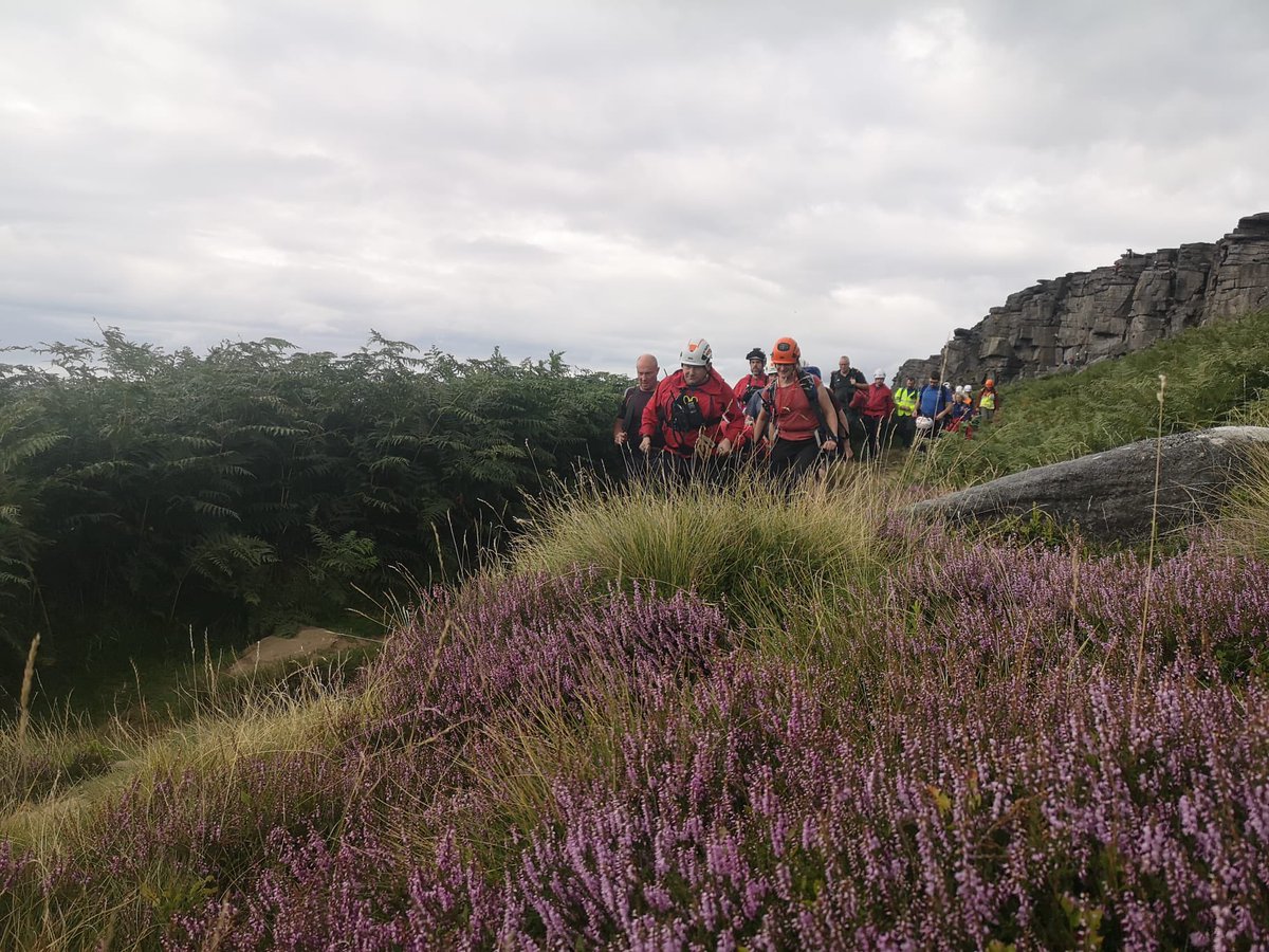 edalemrt's tweet photo. Incident 90 - Sunday 13th August 2023. We were contacted by @EMASNHSTrust to attend the popular end of Stanage Edge.  A climber had sustained an ankle injury whilst enjoying an afternoon at the crag.  Treated at rhe crag and evacuated to the carpark and the ambulance crew. https://t.co/h9ns7LubYm