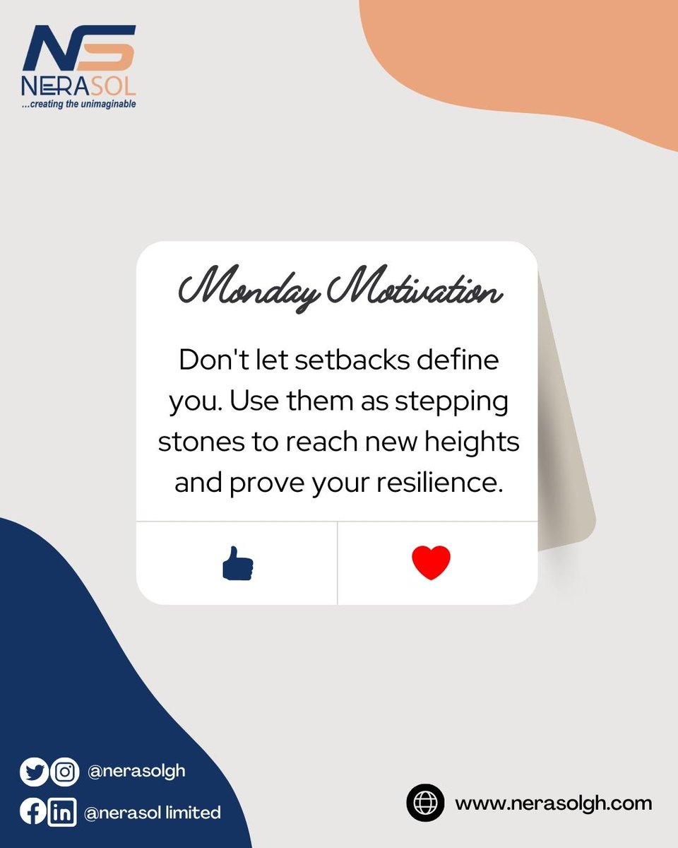 Setbacks fuel resilience. Reach heights!

#overcomesetback s #reminder #proveresilience #steppingstones #newheights #NeverGiveUp #nerasolgh #neragps #motivation #MondayMotivation