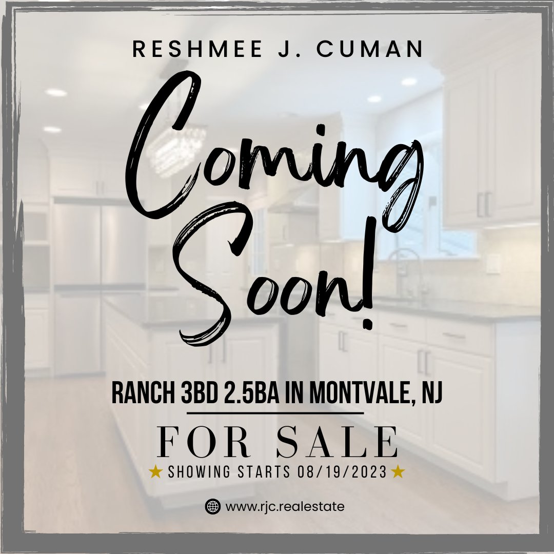 ReshmeeJCuman's tweet photo. Coming to Market Soon! Fully Renovated Ranch 3 Bedroom, 2.5 Bathroom. Guess the address? Hint: #Montvale!

#ComingSoon  #MontvaleNJ #SingleHomeForSale #PropertyForSale #ReshmeeSellsHomes #SoldByReshmee #TOCRRamsey #TerrieOConnorRealtors #RJCRealEstate https://t.co/82c3SfY9nz