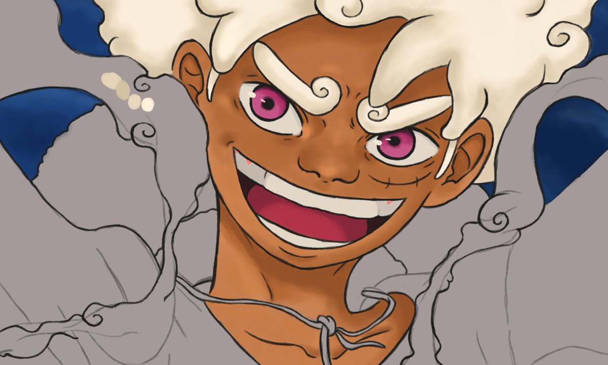 phantomish_'s tweet photo. gear 5 redraw wip! #onepiece https://t.co/xjTgvvjaHi