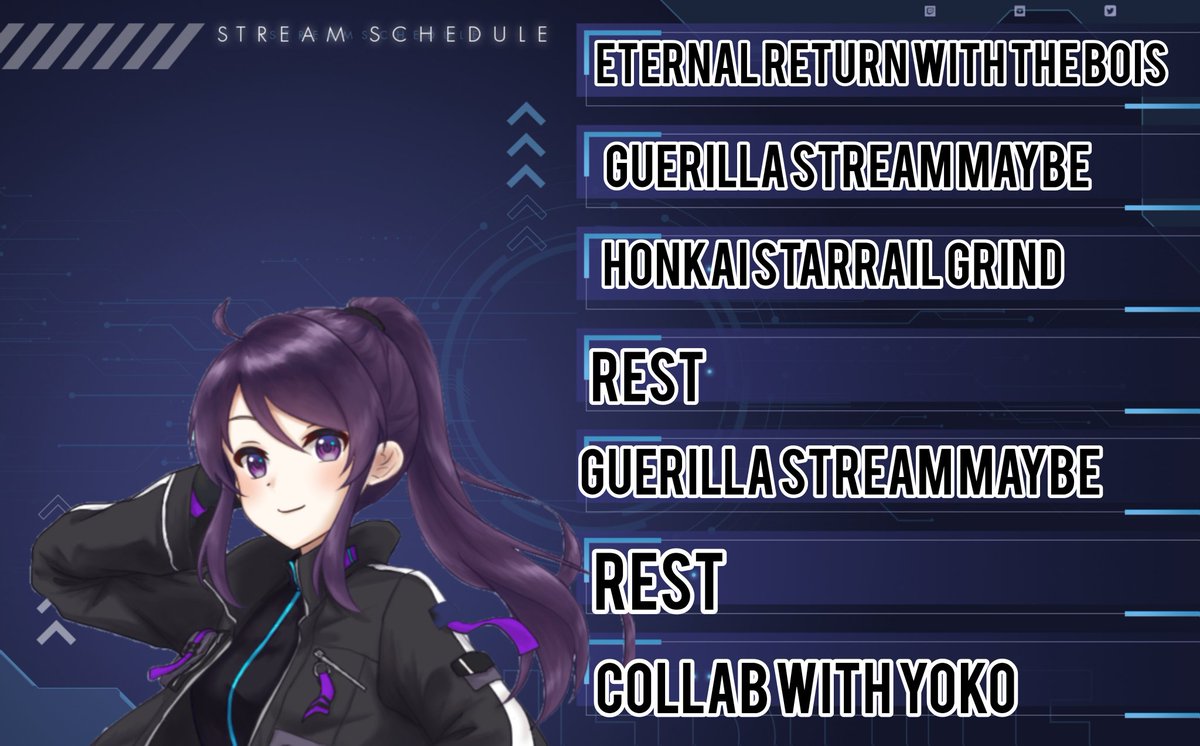 DawnBreaker0462's tweet photo. Next week schedule 

#Breakdule https://t.co/Dpvro5yYz5