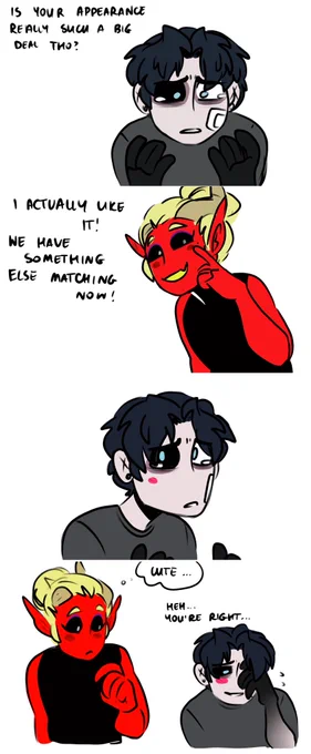 First kiss!!

Shigeo got himself into an accident and one of his eyes became permanently black 