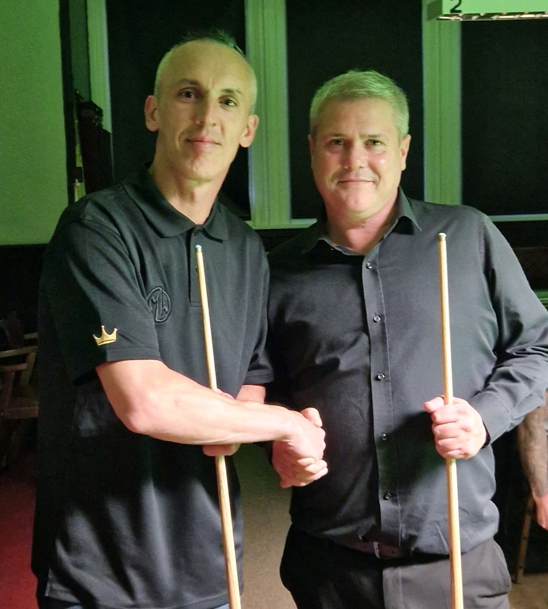 🔥🔥🔥 Wow tried out the new MW <a href="/markwil147/">MARK WILLIAMS M.B.E</a> Black Triple Crown Polo Shirt out at my @robmilkins147 exhibition last night..Absolutely brilliant so comfortable aswell..Top quality clothing all available  on the MW website..Great for snooker markwilliamssnooker.com <a href="/MWSnooker/">Mark WIlliams Snooker</a> 🔥🔥🔥