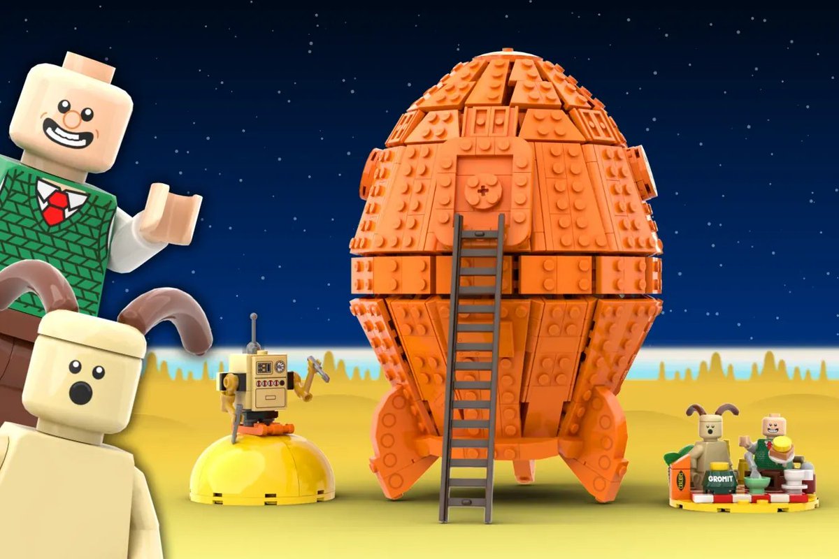 So we all know the moon is made of cheese right? 🧀 

Well, Wallace &amp; Gromit certainly do! Arguably the biggest cheese lovers ever, build their own rocket just to taste that out-of-this-world cheese!

Support today's Staff Pick here 👇 
ideas.lego.com/projects/369f8… <a href="/aardman/">Aardman</a> #LEGOIdeas