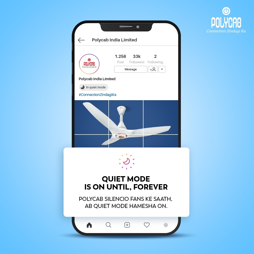PolycabIndia's tweet photo. Turn your Comfort Mode On with Polycab Silencio Fan. Its elegant design and premium ABS body redefine luxury. 

Visit the link: https://t.co/3aJwDL5NTL

#Polycab #ConnectionZindagiKa #Fans https://t.co/YbaS1wVjcU