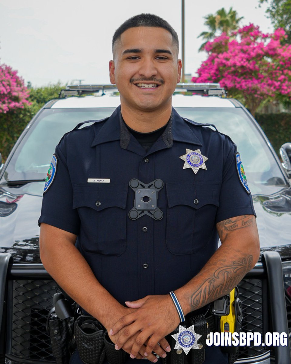 JOIN US IN CONGRATULATING...

Welcome to #TeamSBPD Officer Anaya!

#ThisCouldBeYou #Career #LawEnforcement #StandardOfExcellence #Police #PoliceOfficer #WeAreHiring #ApplyOnline #JoinSBPD #SanBernardino #JoinOurTeam #FTO @SBPD_CHIEF