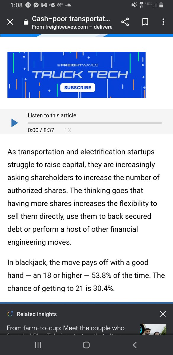 DerekStith's tweet photo. @AlanAdler Can you help me better understand what this means and how it translates to Blackjack? What move pays off with a good hand? #Freightwaves https://t.co/lgV69RPJcg