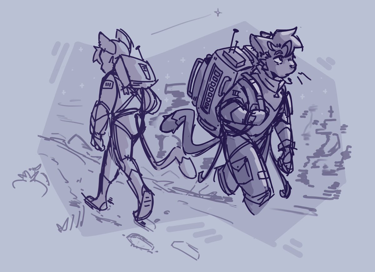 Felt like doodling a lonely spacewalk