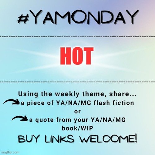 SobrietyStories's tweet image. #YAMonday for 08/14/2023 is dedicated to this summer which has been the hottest in recorded history down here in Florida.
Your word is #Hot