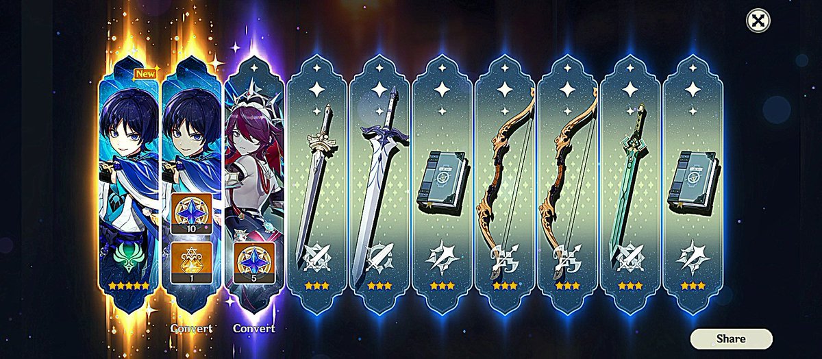 xiaouvr's tweet image. 🥹😭🫶C1 WANDERER IN A 10 PULL THIS IS MY MOST LUCKIEST PULL IN MY LIFE EVER