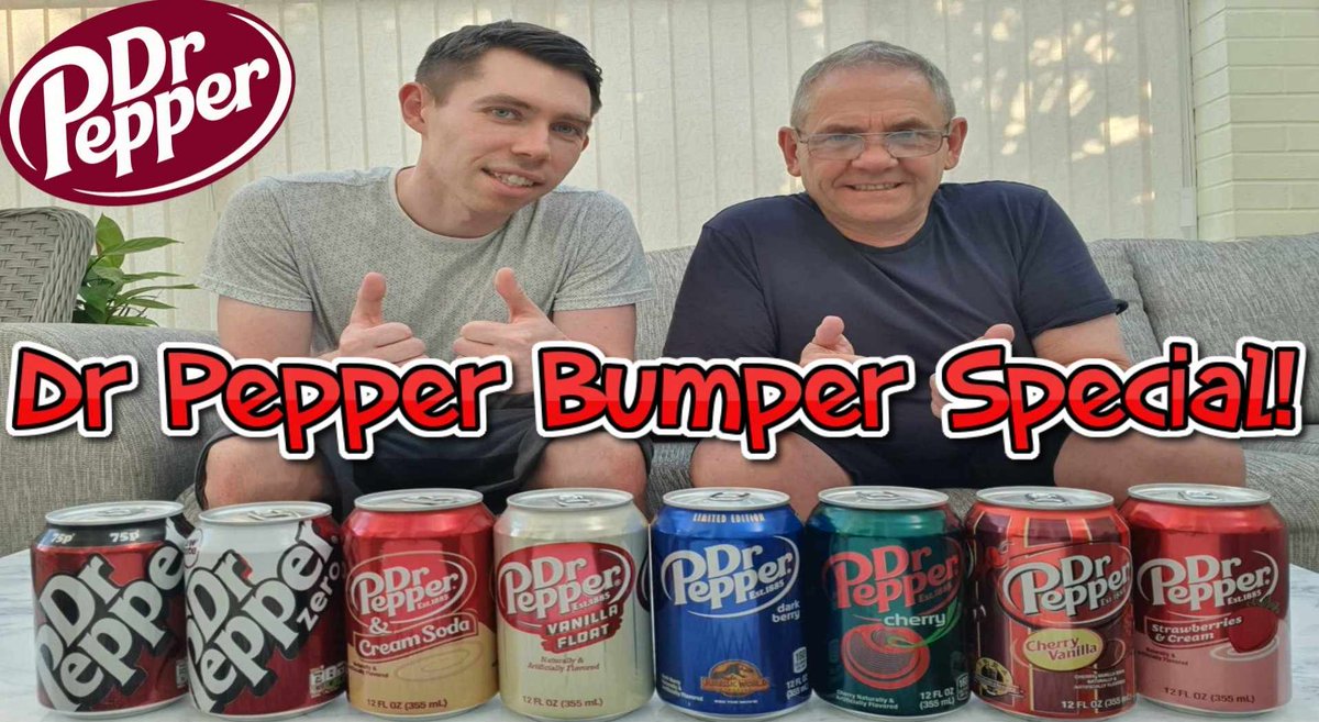 So this time we're revisiting Dr Pepper with a Dr Pepper Bumper Special.

Would you try any of these? Or if you have, which ones did you really like? Let us know! :)

youtube.com/watch?v=ho3rdX…

#drpepper #vanillafloat #cherry #creamsoda #colossalvids