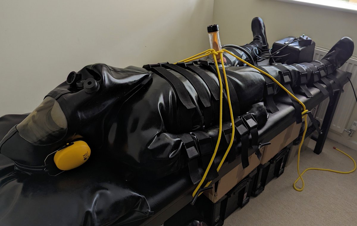 Heavy rubber and milking procedure underway...

Thanks to <a href="/rubberwulf/">Rubberwulf</a> for ensuring I was going nowhere