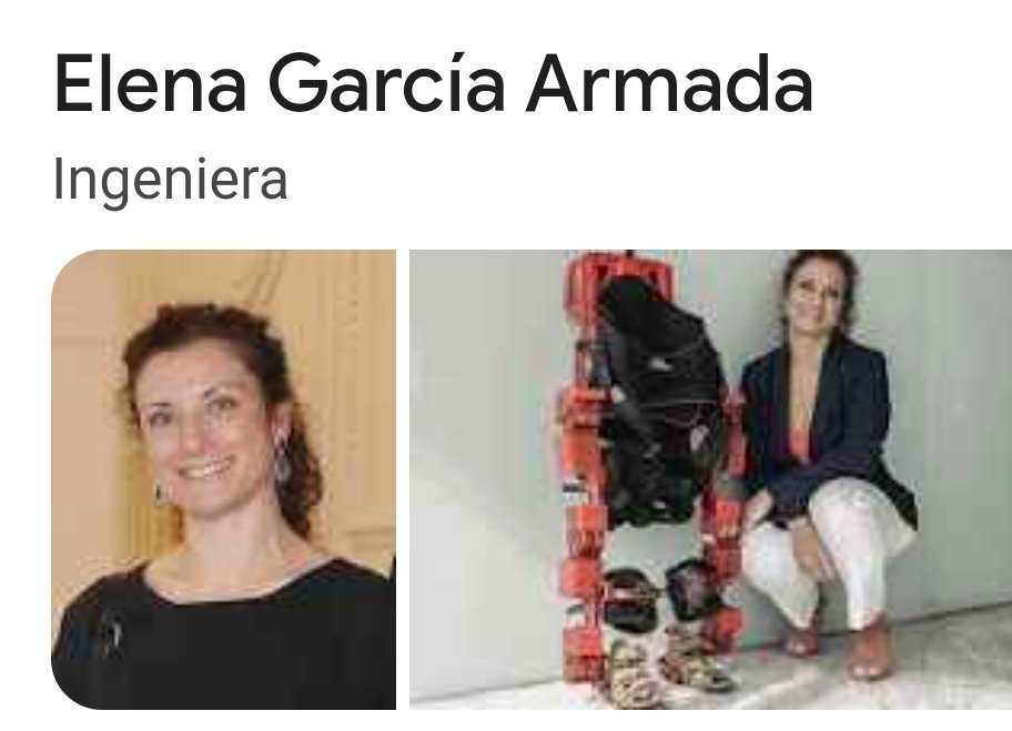 Cuenta la leyenda que está mujer nunca necesitó enseñar las tetas. 👇 Elena García Armada (Ingeniera) Consiguió crear el primer exoesqueleto del mundo para niños con patologías neuromusculares y parálisis cerebral.
