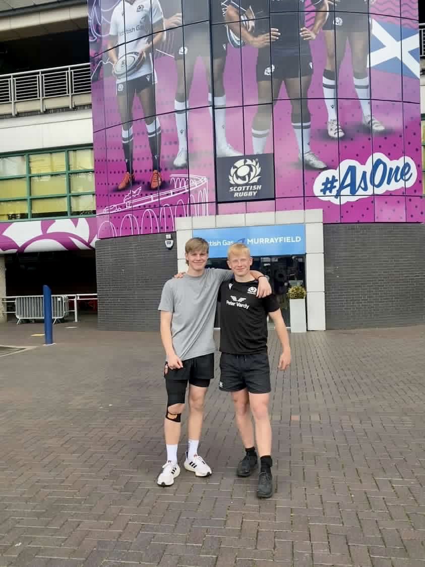 Congratulations to two of our recent SOR 🏉 graduates Murray and Bertie who trained with the Scotland U16 squad today at Murrayfield! 

An amazing achievement for you both and we are so proud of you! Looking forward to see what is next! 🏉💜🏴󠁧󠁢󠁳󠁣󠁴󠁿 #twoofourown #stateschoolstars