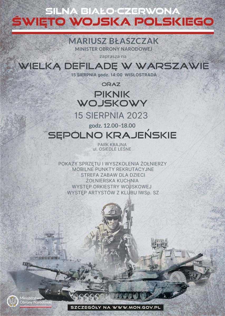 WCRBydgoszcz's tweet photo. Piknik Wojskowy #SilnaBiałoCzerwona #Barcin dobiegł końca. Jutro spotykamy się w Ciechocinku! A już 15 sierpnia... Zapraszamy Was do Sępólna Krajeńskiego! Tu będziemy https://t.co/b0kD98JHqF https://t.co/8dZYHiaOog