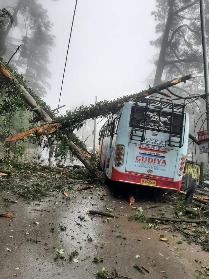 NarvirRathour's tweet photo. #Worsthit’ Himachal experience very heavy #Rainfall,
Some part of Himachal hit by #heavyrain again. 3rd consecutive night of downpour. Stay indoors, #STAYCsecure, and let's hope for relief soon. #monsoon #HimachalPradesh https://t.co/kWyzUliwpQ