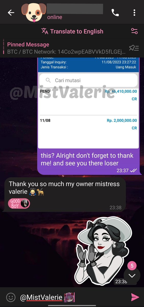 MistValerie's tweet photo. this singaporean bitch is so obsessed with me, easy $4100 simply for existing 😈 

findom findomme paypig whalesub humanatm ceosub cashmeet femdom drain finsub https://t.co/rSP8e7Ynxs